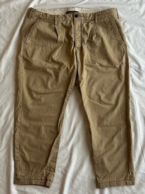 Vintage Abercrombie & Fitch Khaki Athletic Straight Chino Pants - Men's 36Wx25L